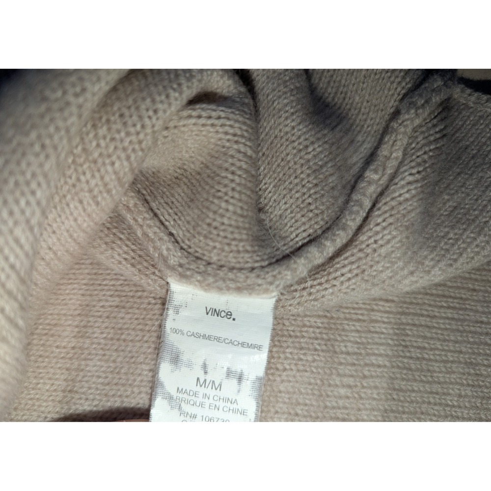 Vince Cashmere Gray Pink Ombre Striped Slouchy Sweater - Picture 5 of 14